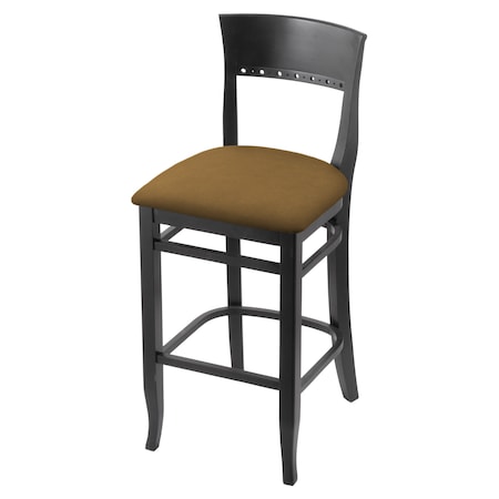 Holland Bar Stool Co 25" Counter Stool, Black Finish, Canter Saddle Seat 316025Blk012